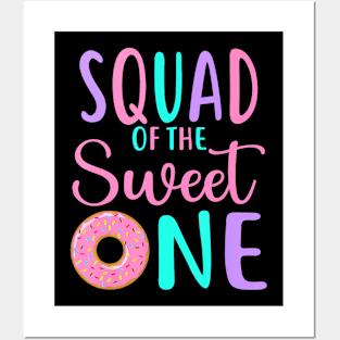 Squad Of The Sweet One Team 1St Birthday Girl Donut Party Posters and Art